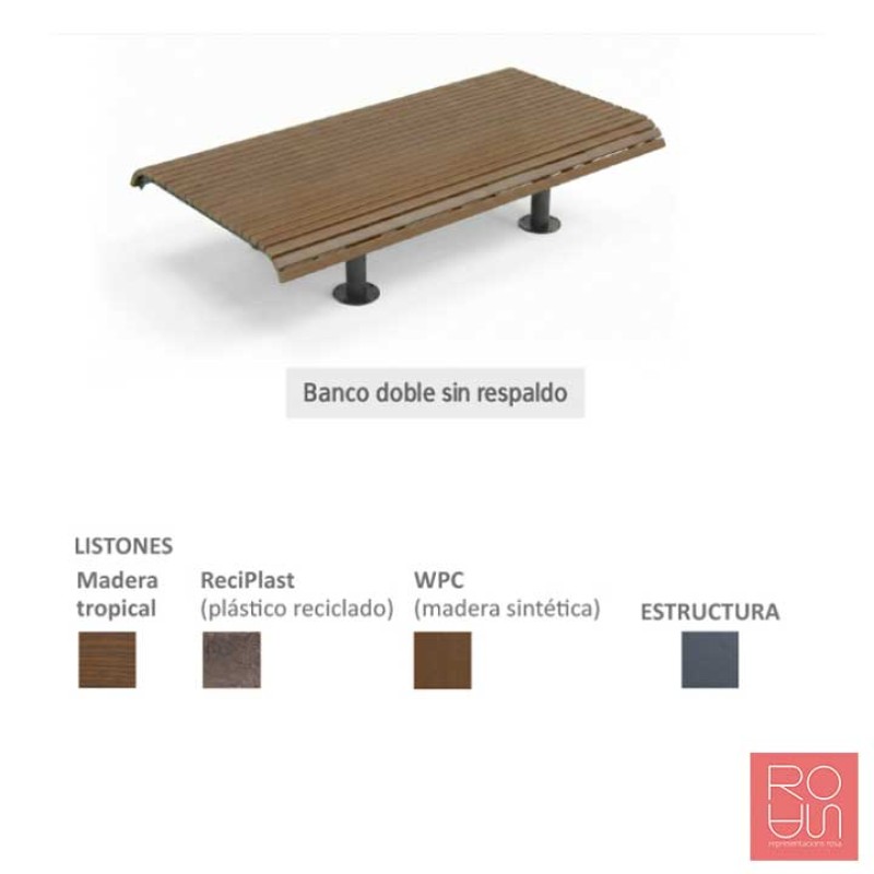 Banc Urbà Doble Florencia | Disseny Sostenible i Robust